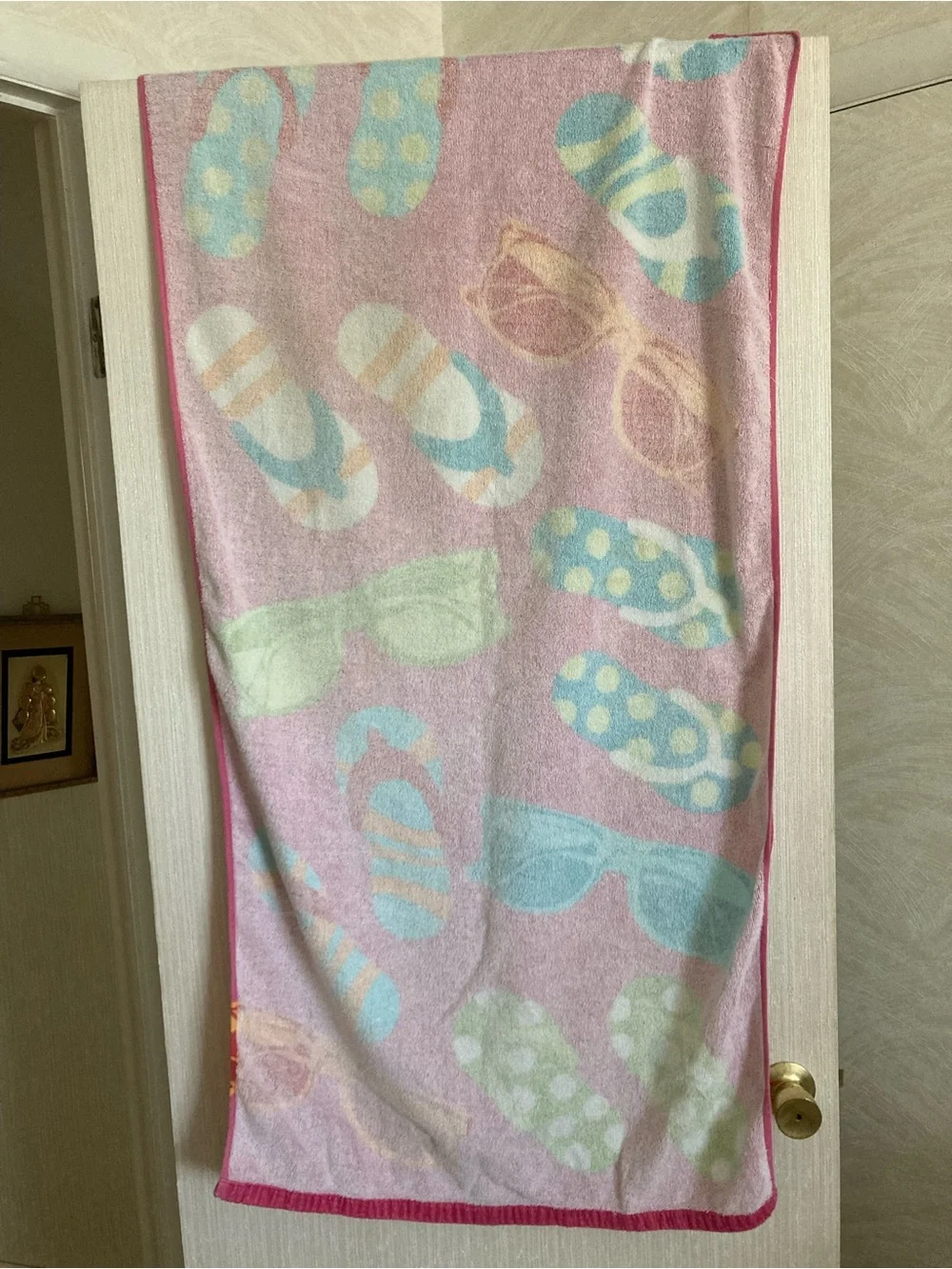 Flip flop and Sunglass beach towel beach towel